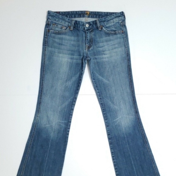 7 for all Mankind A POCKET Boot Cut Faded Jeans 29 - Picture 4 of 8